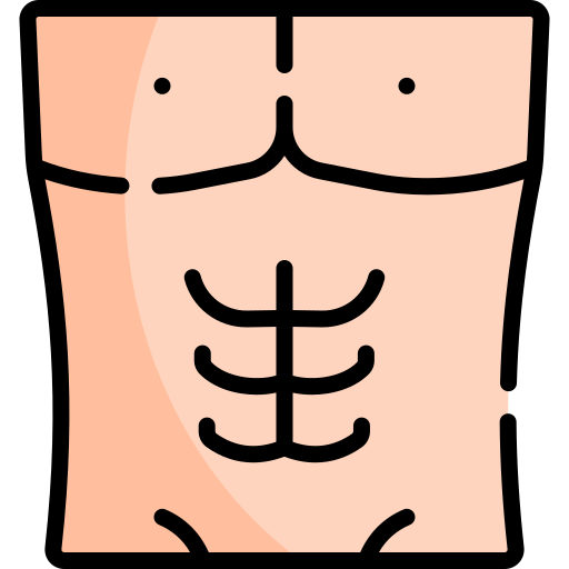 abdominales Kawaii Lineal color icono