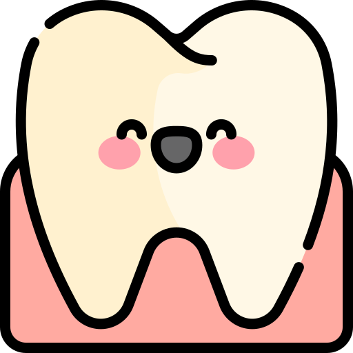 이빨 Kawaii Lineal color icon