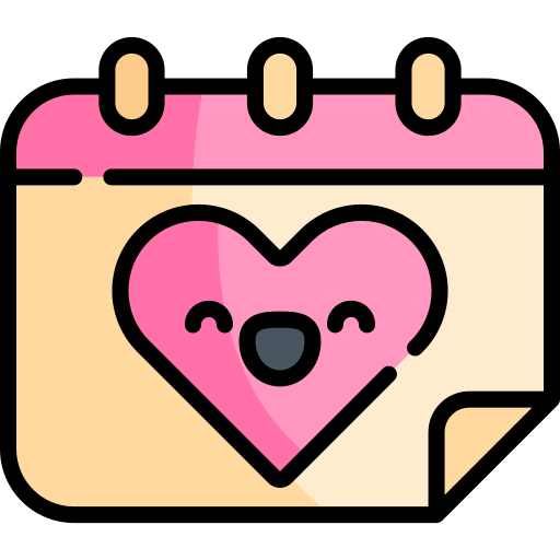 Romantic date Kawaii Lineal color icon