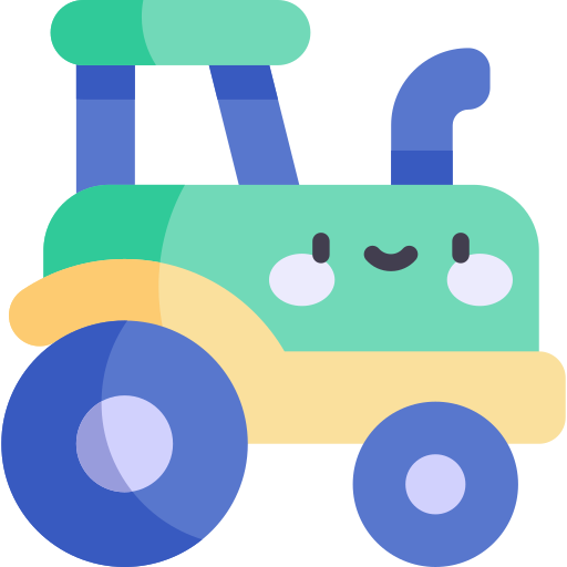 Tractor Kawaii Flat icon