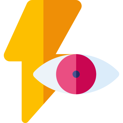 ojo rojo Basic Rounded Flat icono