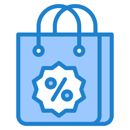 bolsa de la compra srip Blue icono