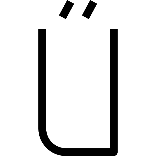 letra u Roundicons Premium Lineal icono