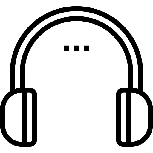 kopfhörer Prosymbols Lineal icon
