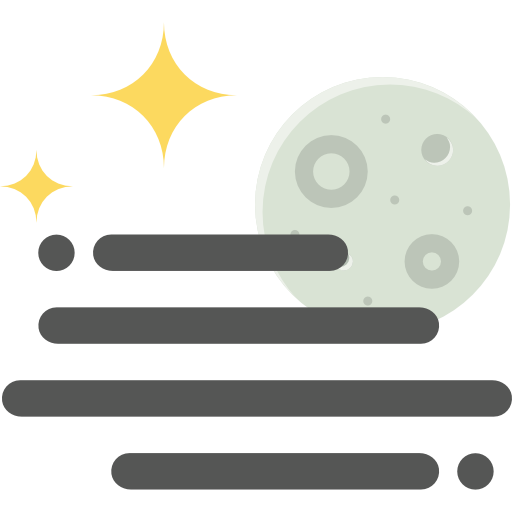 mistige nacht All-inclusive Flat icoon