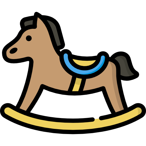 koń na biegunach Special Lineal color ikona