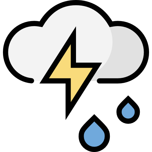 Storm All-inclusive Lineal color icon