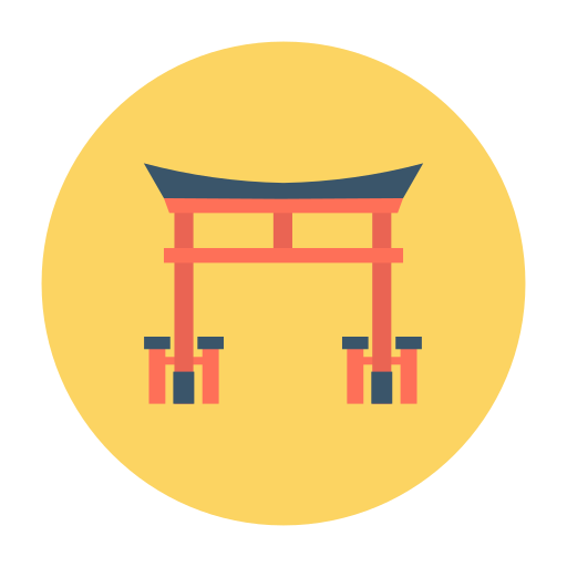 Japanese gate Dinosoft Circular icon