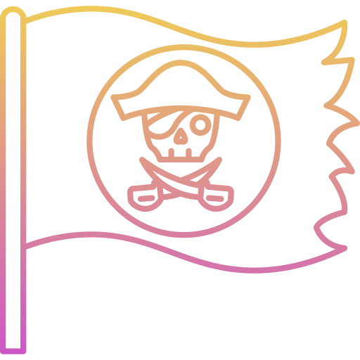 piraten vlag Generic Gradient icoon