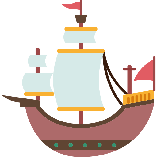 Sailing ship Amethys Design Flat icon