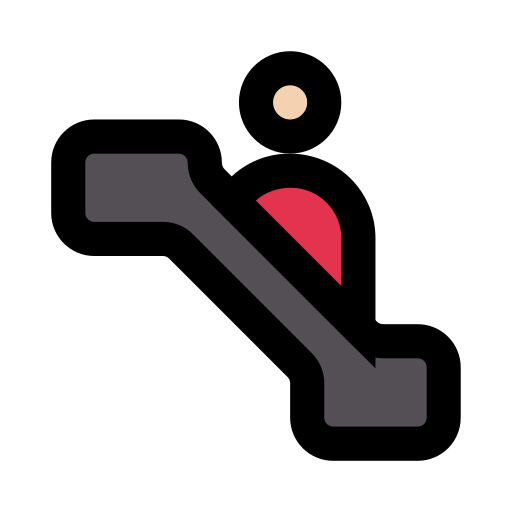 escalera Vector Stall Lineal Color icono