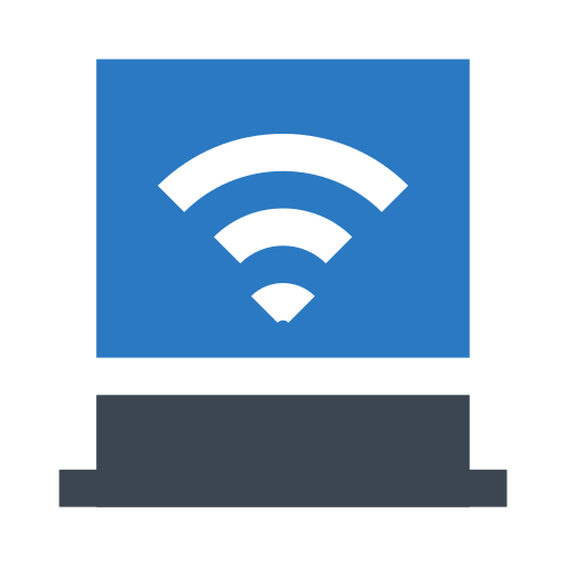 sinal wi-fi Generic Blue Ícone