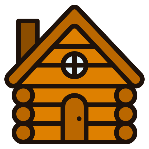 casa de madera Generic Outline Color icono