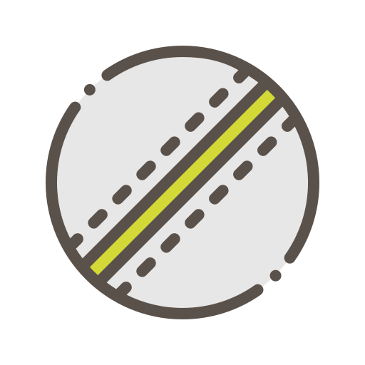pelota de cricket Generic Outline Color icono