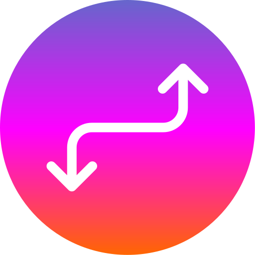 zwei wege Generic Flat Gradient icon