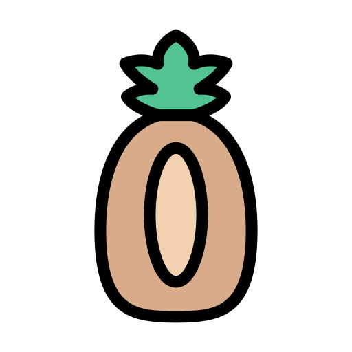 ananas Vector Stall Lineal Color icon