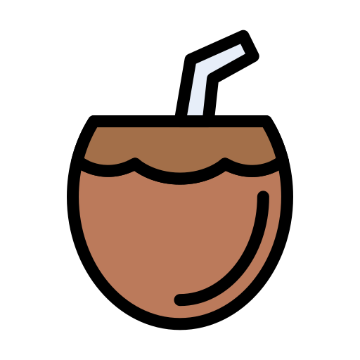 Coconut Vector Stall Lineal Color icon