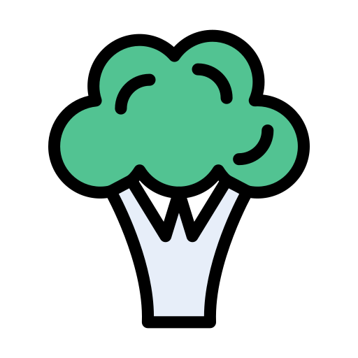 Broccoli Vector Stall Lineal Color icon