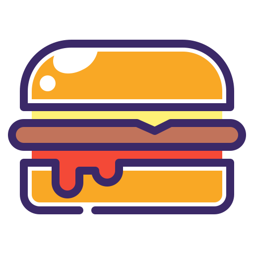 ハンバーガー Generic Outline Color icon