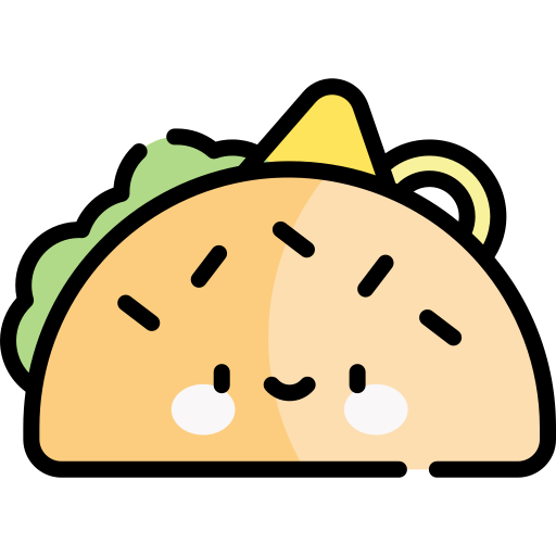 taco Kawaii Lineal color icon