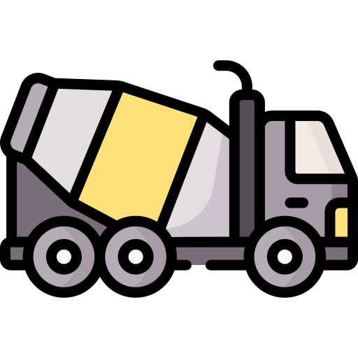 Cement truck Special Lineal color icon