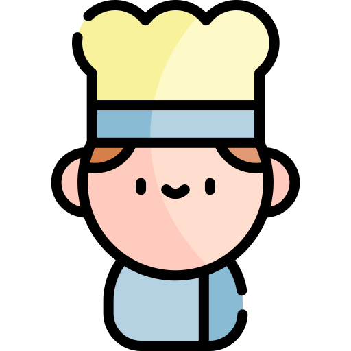 chef Kawaii Lineal color icoon
