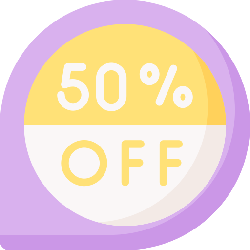 50 prozent Special Flat icon