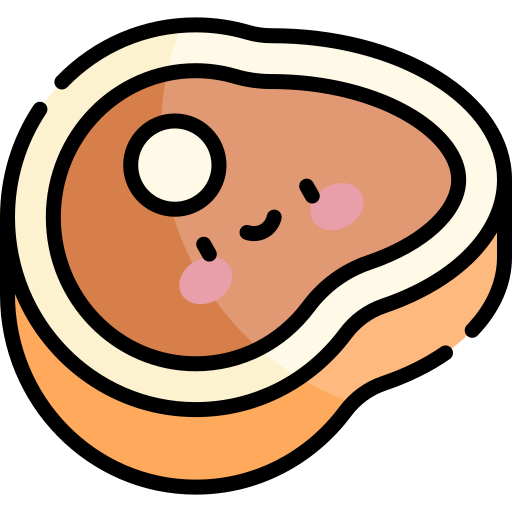 Meat Kawaii Lineal color icon