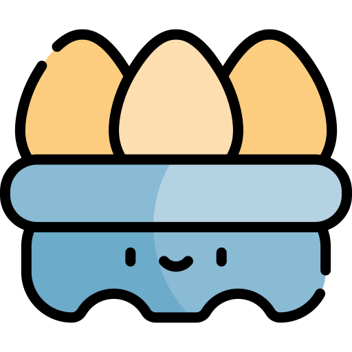 Яйца Kawaii Lineal color иконка