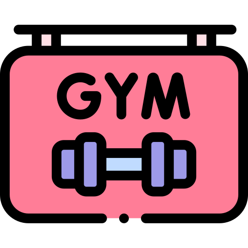 체육관 Detailed Rounded Lineal color icon