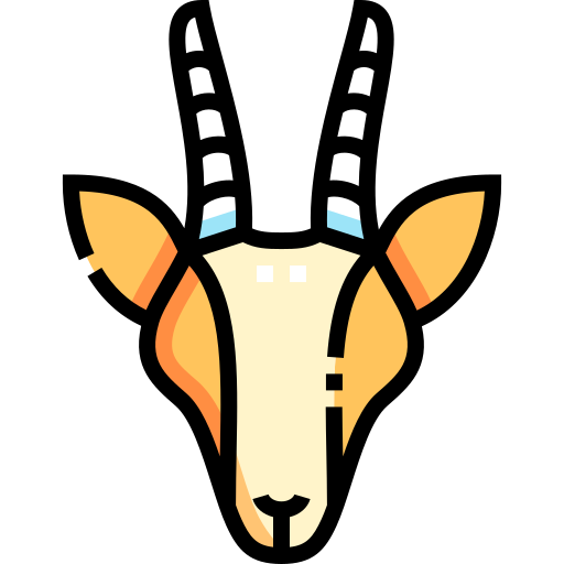 gazela Detailed Straight Lineal color ikona