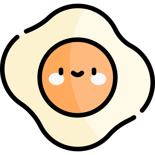 계란 Kawaii Lineal color icon