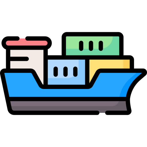 Cargo boat Special Lineal color icon