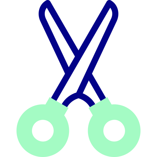 Scissors Detailed Mixed Lineal color icon