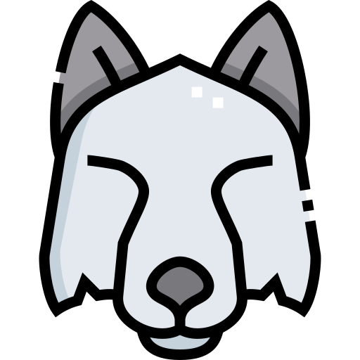 wolf Detailed Straight Lineal color icon