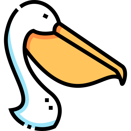 Pelican Detailed Straight Lineal color icon