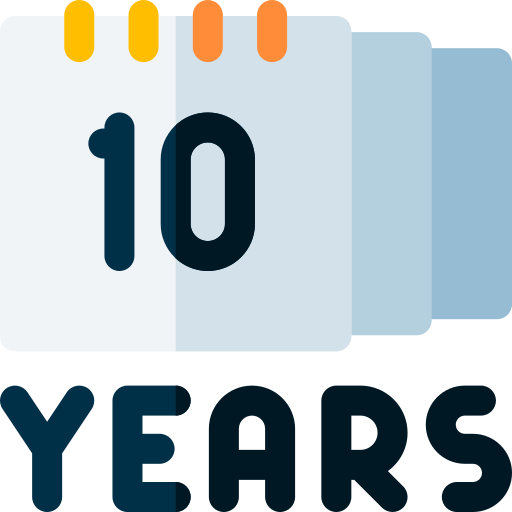 10年 Basic Rounded Flat icon