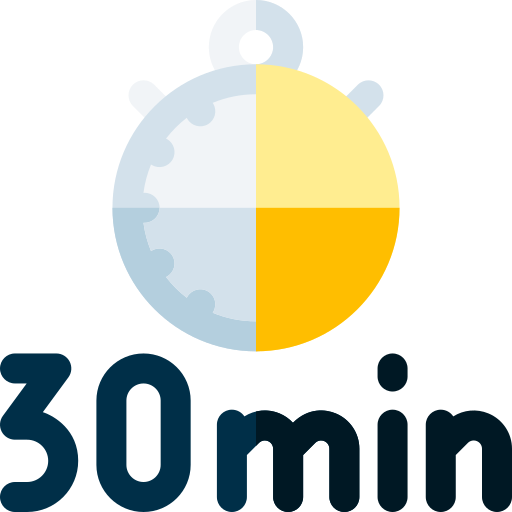 30分 Basic Rounded Flat icon