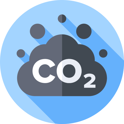 emisión de co2 Flat Circular Flat icono