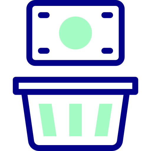 cesta de la compra Detailed Mixed Lineal color icono