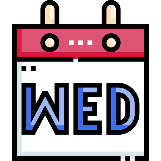 Wednesday Detailed Straight Lineal color icon