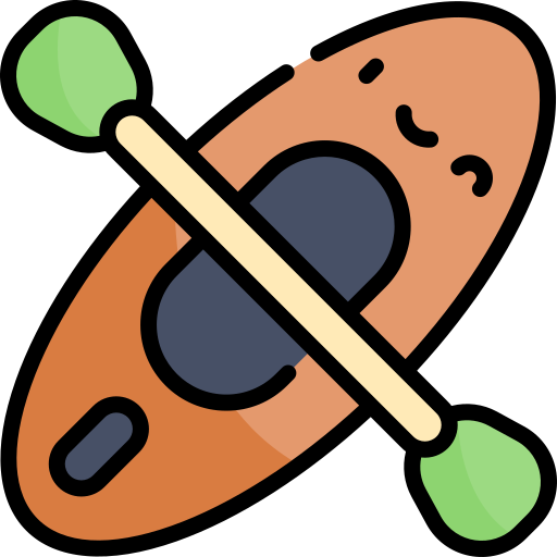 Kayak Kawaii Lineal color icon