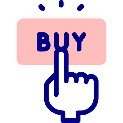 botón de compra Detailed Mixed Lineal color icono