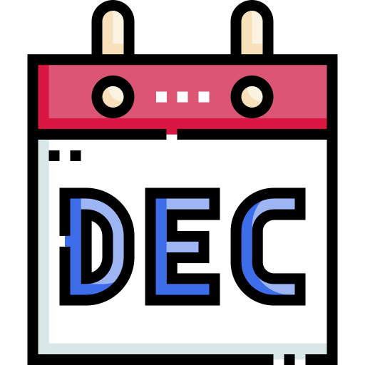 diciembre Detailed Straight Lineal color icono