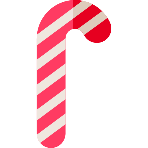 Candy cane Basic Straight Flat icon