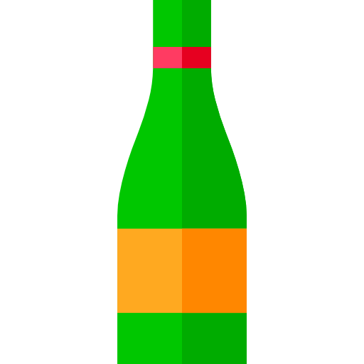 와인 병 Basic Straight Flat icon