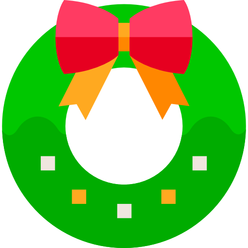 Рождественский венок Basic Straight Flat иконка