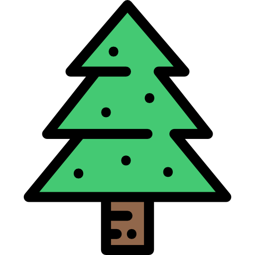 weihnachtsbaum Detailed Rounded Lineal color icon