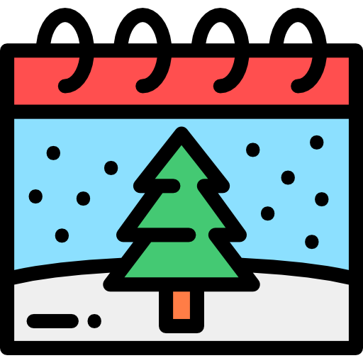 Рождественская открытка Detailed Rounded Lineal color иконка