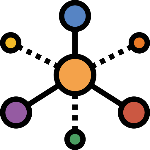 netzwerk All-inclusive Lineal color icon